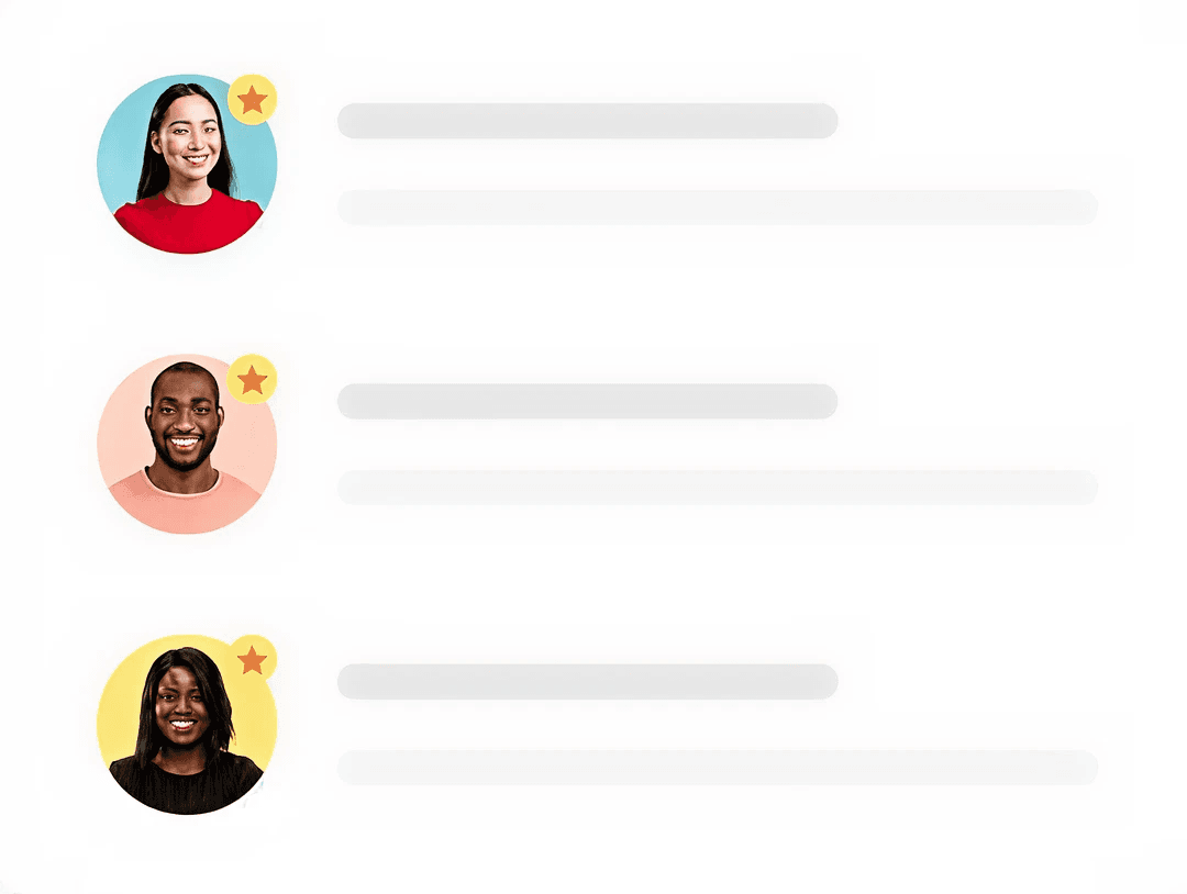 User interface avatar group component mockup