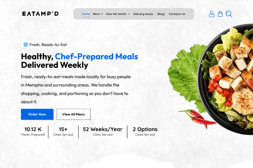Landing page design sample 1