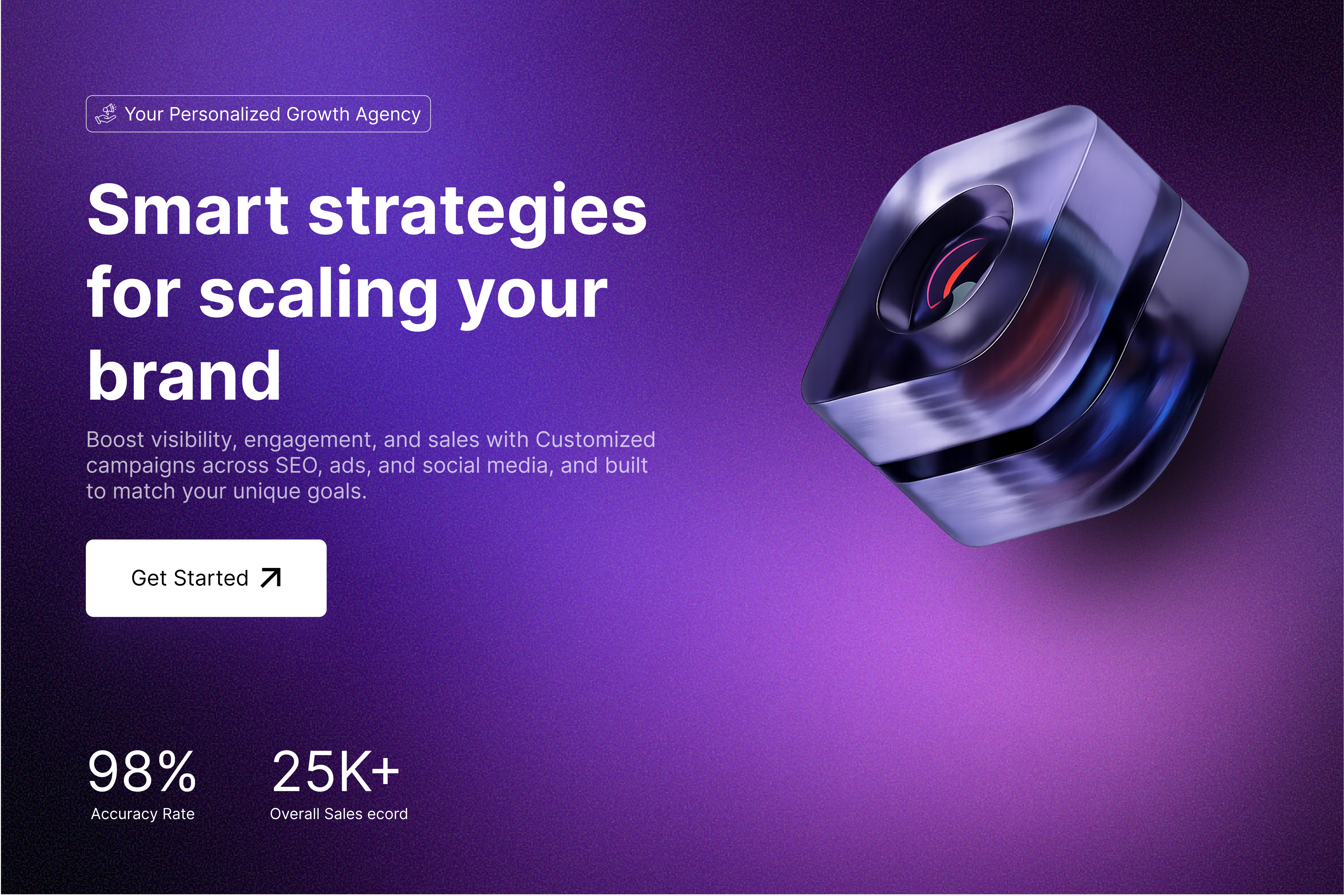 Digital Marketing Agency Hero Section for Modern Website Templates